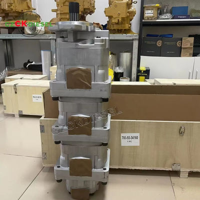 acheter Pompes à engrenages hydrauliques 705-55-34140 705-55-34160 705-55-34190 Pour les chargeurs à roues Komatsu WA350-3A-S WA350-3-X fabrication en ligne